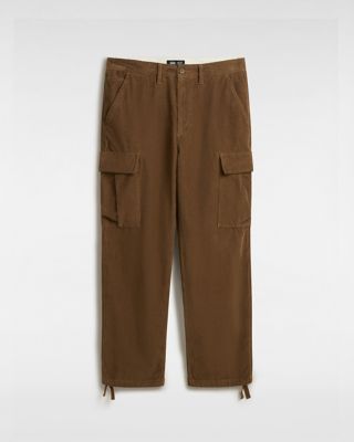Vans Service Cargo Corduroy Loose Tapered Trousers (coffee Liqueur) Men Brown, Size 28