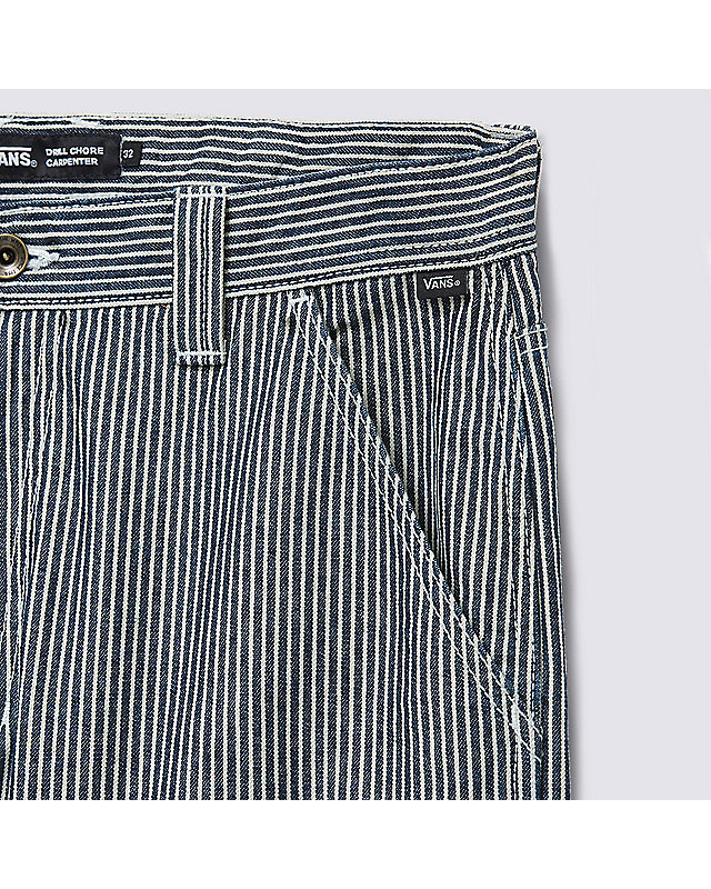 Drill Chore Loose Tapered Carpenter Hickory Stripe Trousers 4