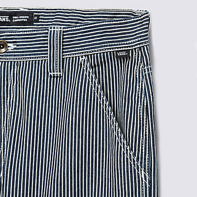 Drill Chore Loose Tapered Carpenter Hickory Stripe Trousers 4