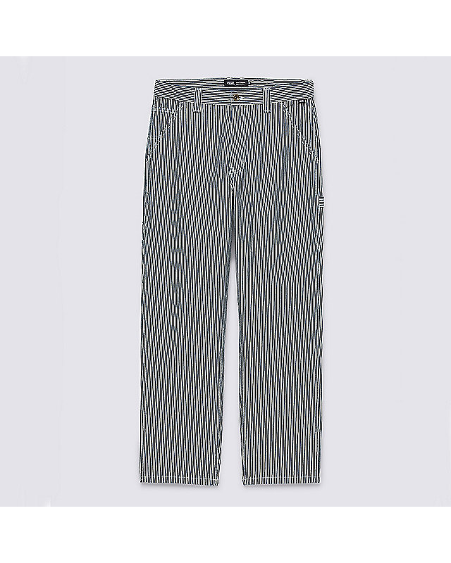Drill Chore Loose Tapered Carpenter Hickory Stripe Trousers 5