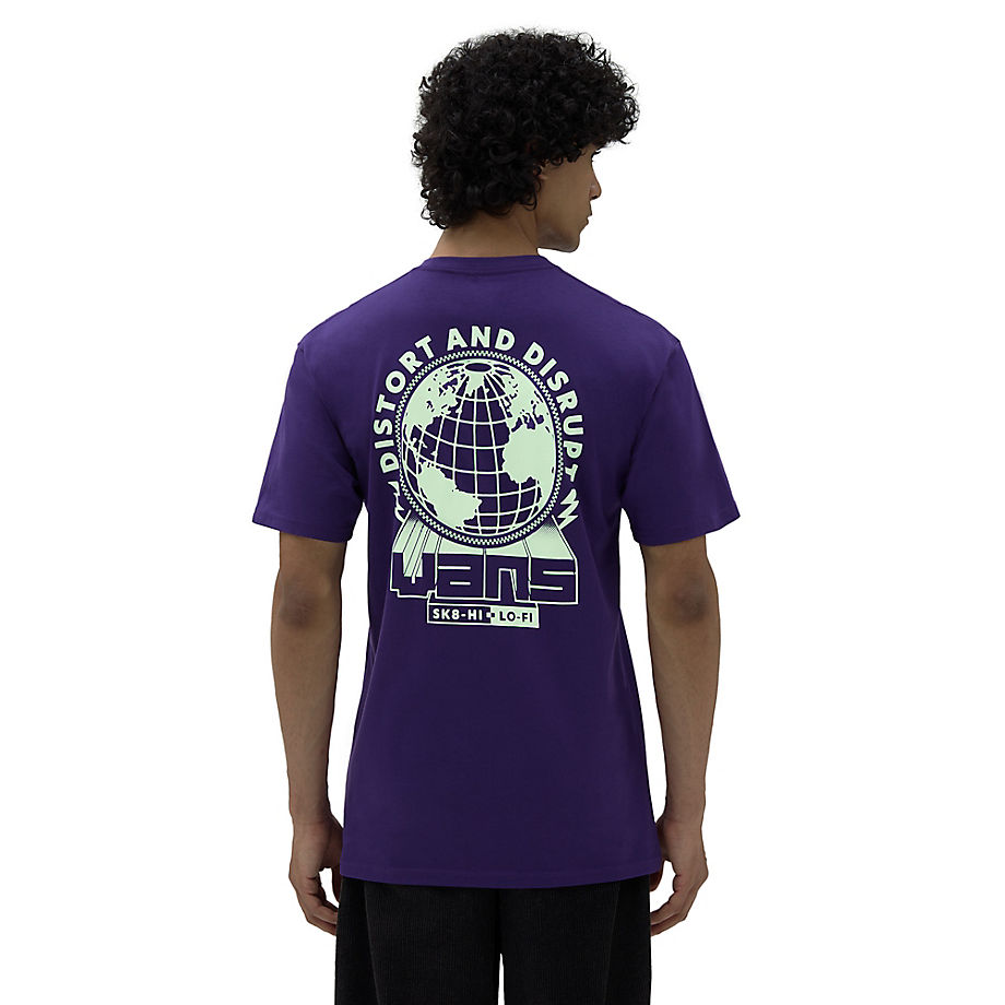 Vans Distort And Disrupt T-shirt (violet Indigo) Men Purple