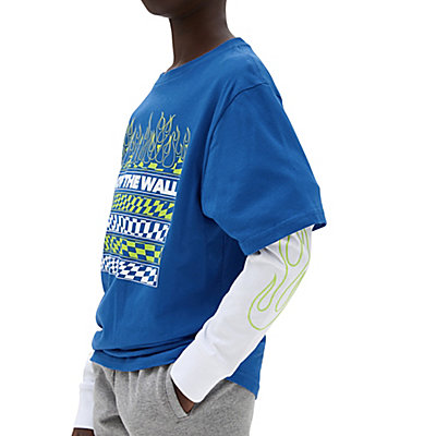 Boys Neon Flames Twofer T-Shirt (8-14 Years) 4