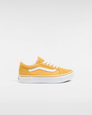 Vans Youth Old Skool Platform Shoes (8-14 Years) (golden Glow) Youth Yellow