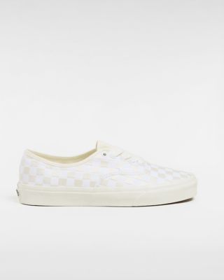 Vans Authentic Shoes (embroidered Checker White) Unisex White