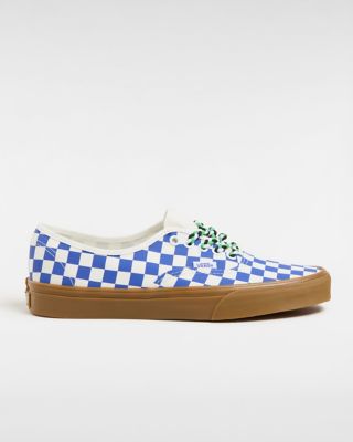 Vans Authentic Checkerboard Shoes (checkerboard Blue/white) Unisex White