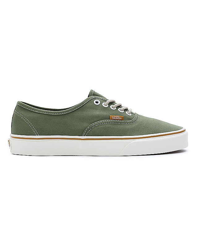 Authentic Embroidered Check Shoes | Green | Vans
