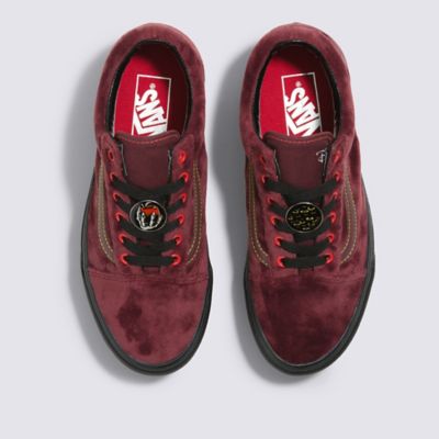 Vans old clearance skool red maroon