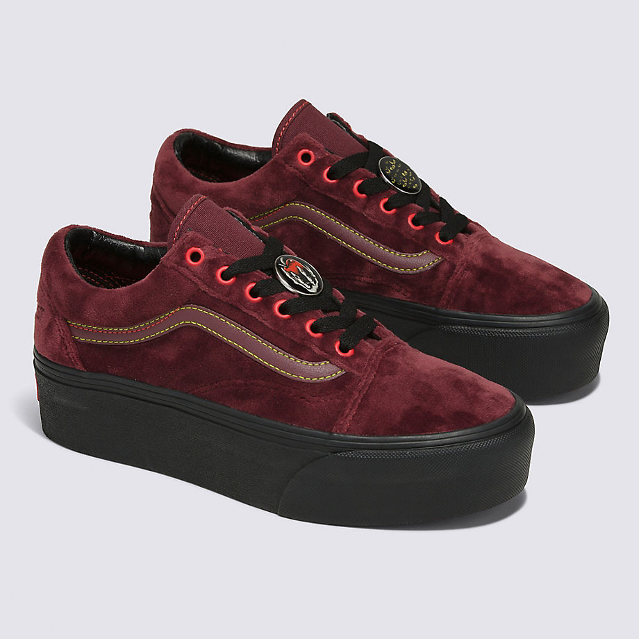 Vans Disney X Old Skool Stackform Shoes (mahogany) Women Red