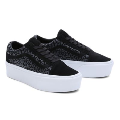 Platform leopard print store vans