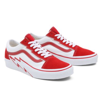 2-Tone Old Skool Bolt Shoes Red, White Vans