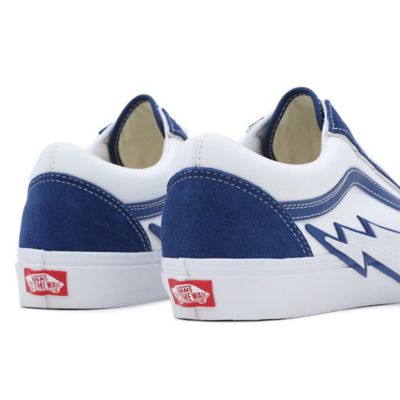 Blue vans hot sale with lightning bolt