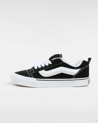 Black leather fashion vans for school