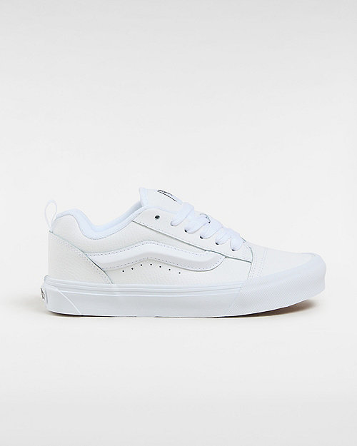 Vans Leather Knu Skool Shoes (true White) Unisex White