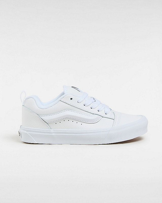 Leather Knu Skool Shoes | White | Vans