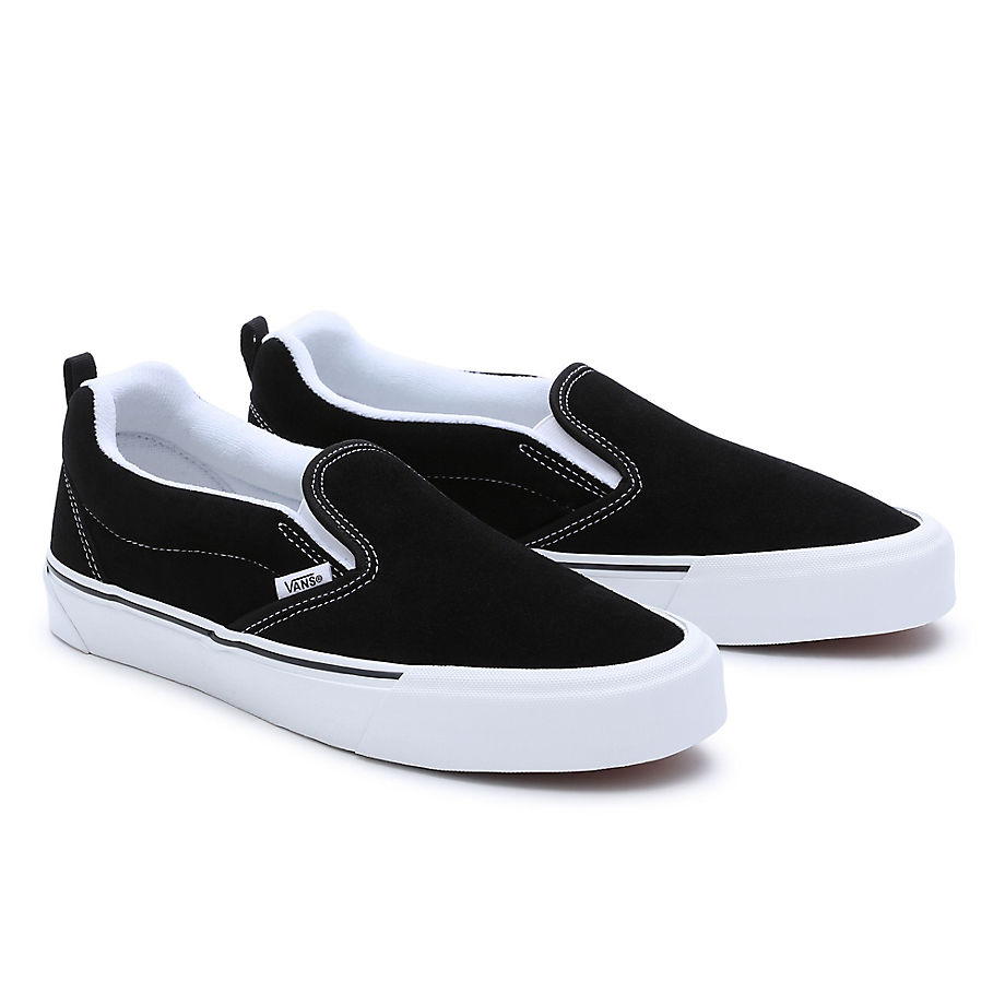 Vans Knu Slip Shoes (black/true Whit) Men