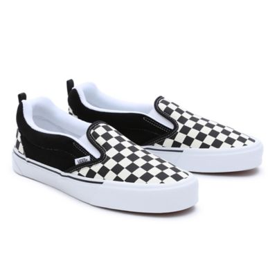 Knu Slip Shoes | Black, White | Vans