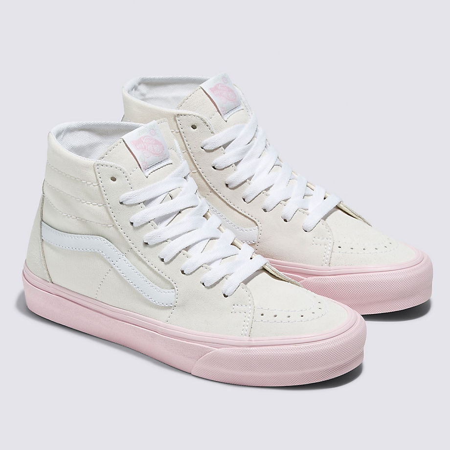 Vans Sk8-hi Tapered Suede Canvas Shoe(marshmallow/pale Lilac)