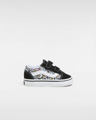 Vans Kleinkinder Old Skool Glitter Schuhe Mit Klettverschluss (1-4 Jahre) (animal Pop Black/multi) Toddler Schwarz