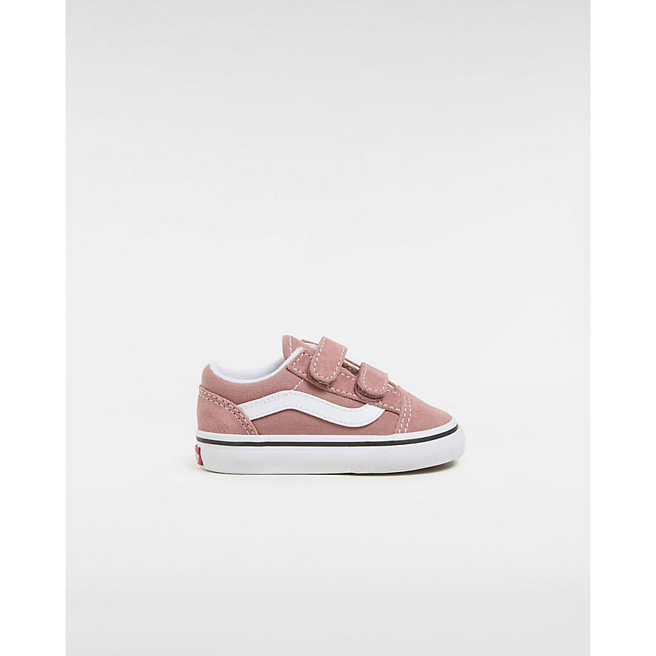 Vans Toddler Old Skool Hook And Loop Shoes (1-4 Years) (color Theory Withered Rose) Toddler Pink