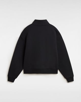 Black mock store neck sweatshirt