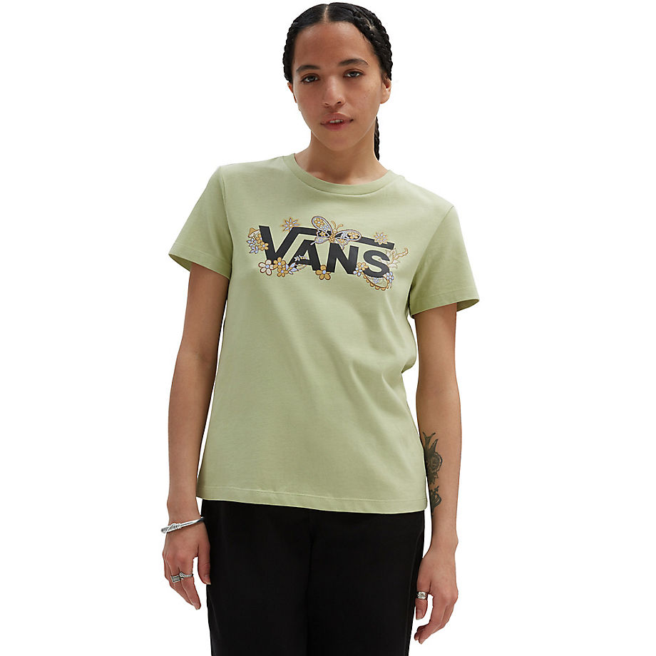 Vans Trippy Paisley Crew T-shirt (winter Pear) Women Green
