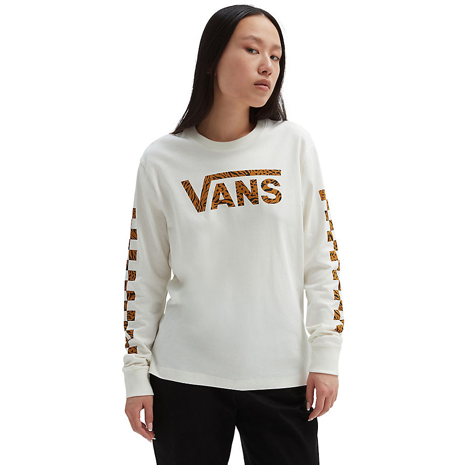 Vans Animash Long Sleeve Boyfriend Fit T-shirt (marshmallow) Women White