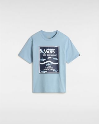 Vans Youth Print Box T-shirt (8-14 Years) (dusty Blue) Boys Blue