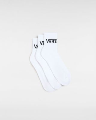 Vans Classic Half Crew Socks (3 Pairs) (white) Men White