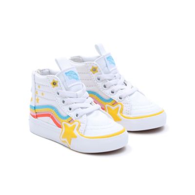 Vans Toddler Sk8-hi Zip Rainbow Star Shoe(rad Rainbow True White/multi)