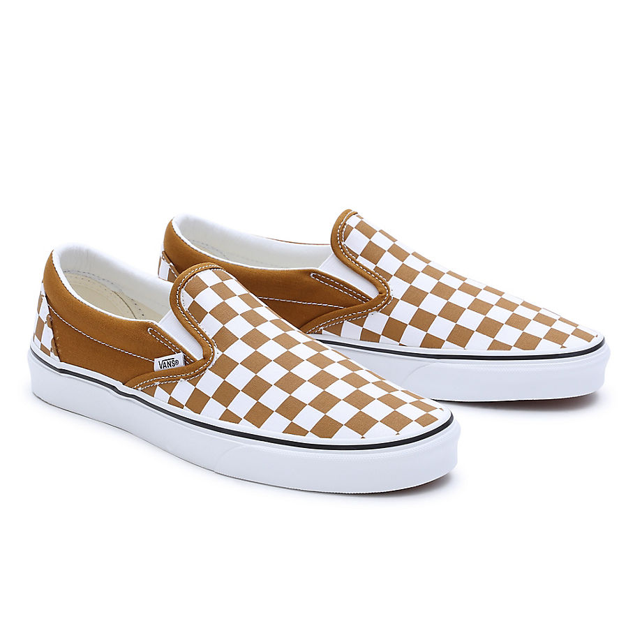 Vans Classic Slip-on Checkerboard Shoe(golden Brown)