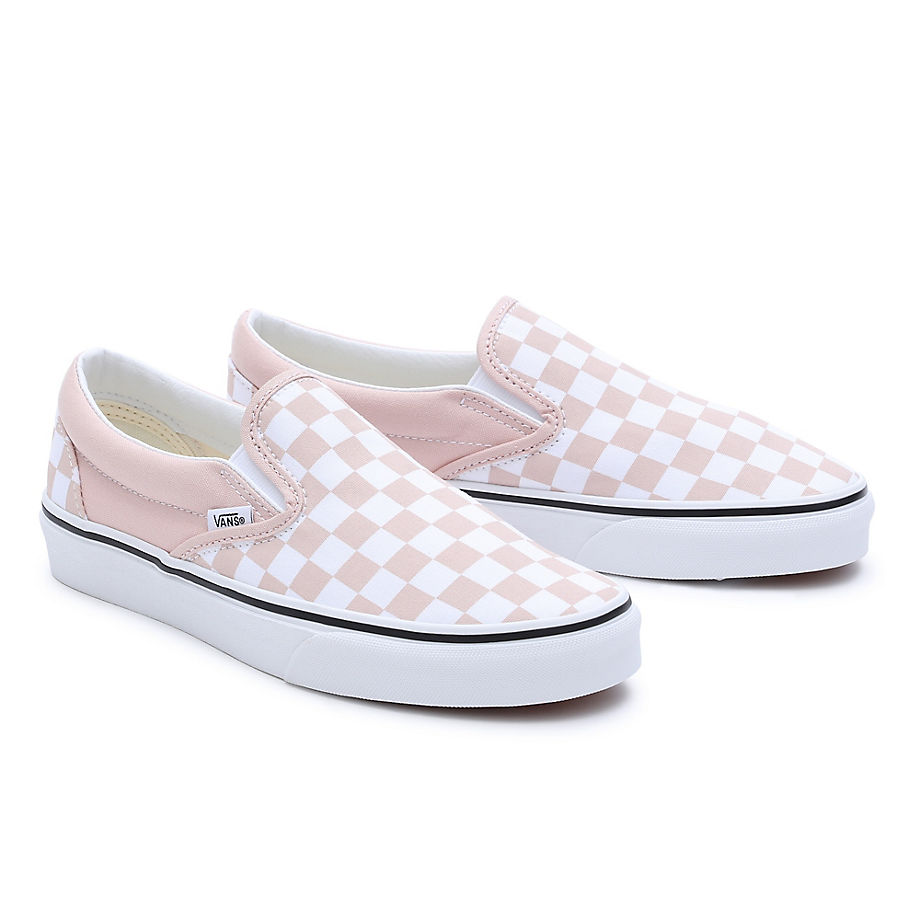 Vans Checkerboard Color Theory Classic Slip-on Shoes (rose Smoke) Men