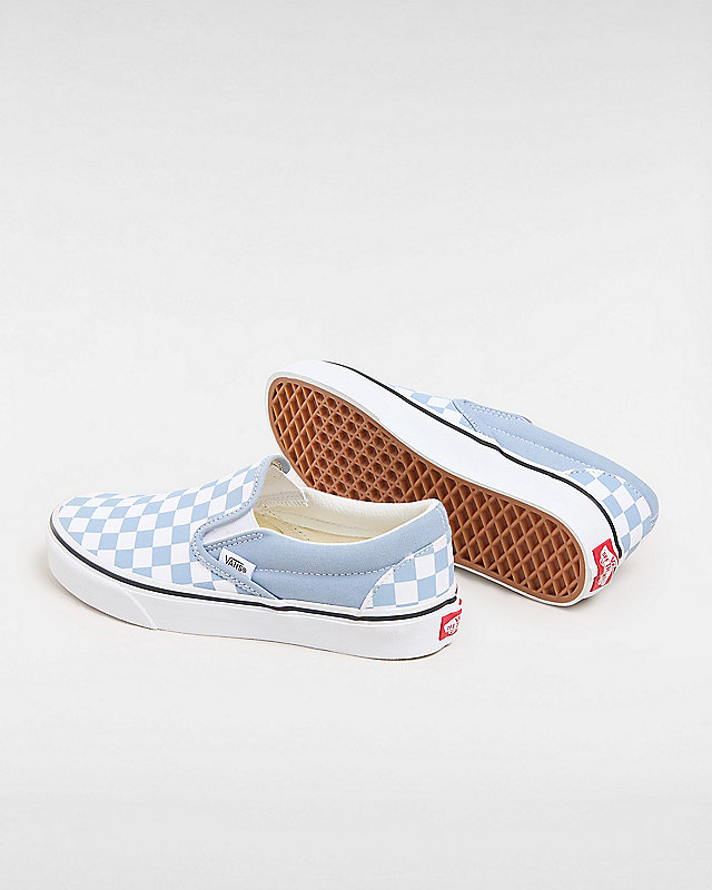 Classic Slip-On Checkerboard Shoes | Blue, White | Vans