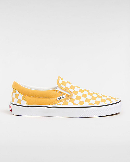Vans Classic Slip-on Checkerboard Schuhe (color Theory Checkerboard Golden Glow) Unisex Gelb