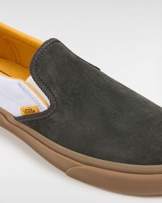 Vans grey deals slip on shoes