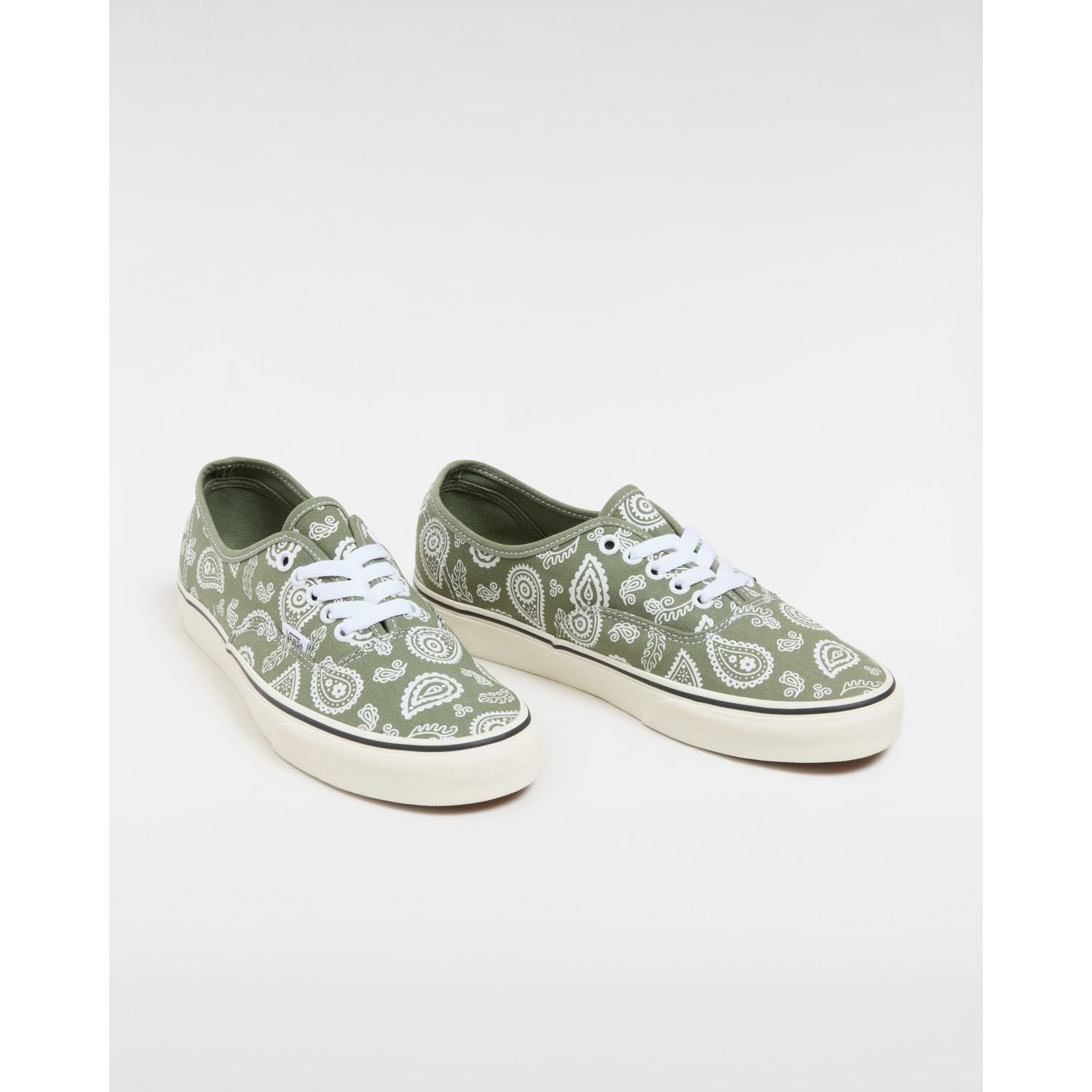 Olive green store platform vans