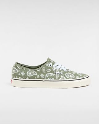 Vans Authentic Shoes (primavera Paisley Olive) Unisex Green