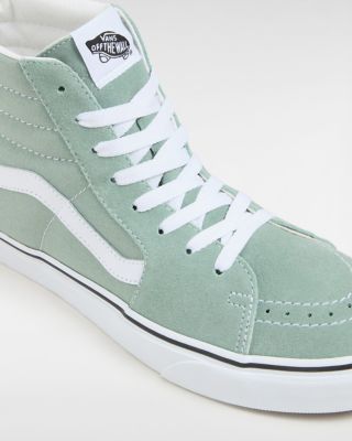 Mint green vans store shoes