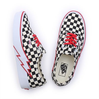 Black and white store checkered vans authentic