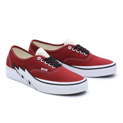 Mens red 2025 vans authentic