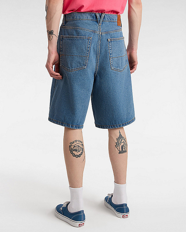 Pantalones cortos denim de corte holgado Check-5 4