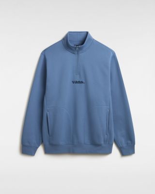 Vans Lowered Quarter Zip Sweatshirt (copen Blue) Men Blue, Size L