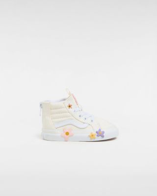Vans Toddler Sk8-hi Zip Shoes (1-4 Years) (egret) Toddler White, Size 3.5