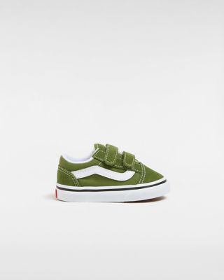 VANS Chaussures À Scratch Old Skool Bébé (1-4 Ans) (pesto) Toddler Vert, Taille 24