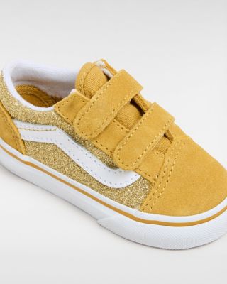 Gold fashion sparkly vans