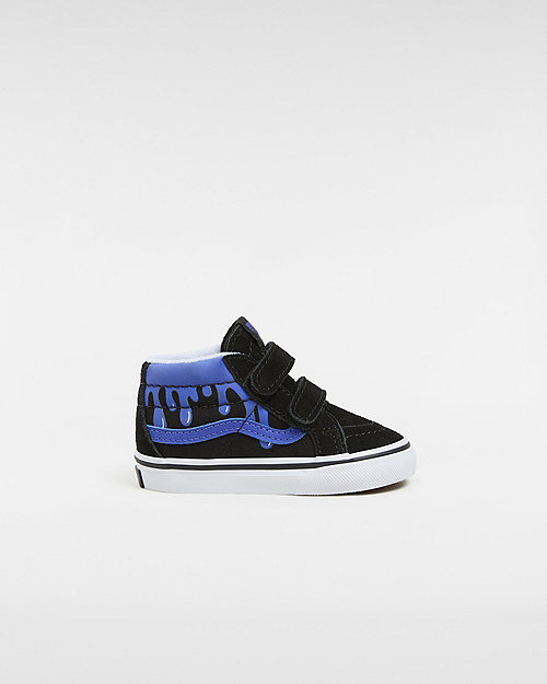 Vans Chaussures À Scratch Sk8-mid Reissue Bébé (1-4 Ans) (glow Slime Black/blue) Toddler Noir