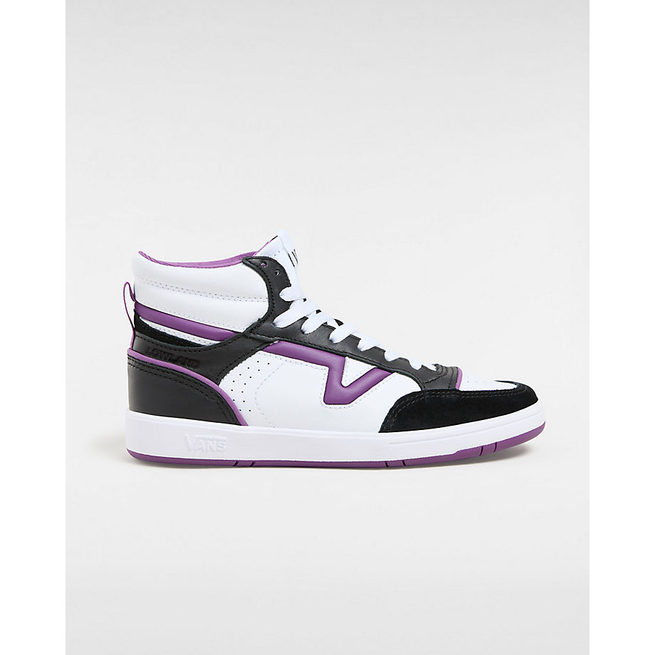 Vans Lowland Mid Comfycush Jmp Shoes (new Varsity Black/white/purple) Men