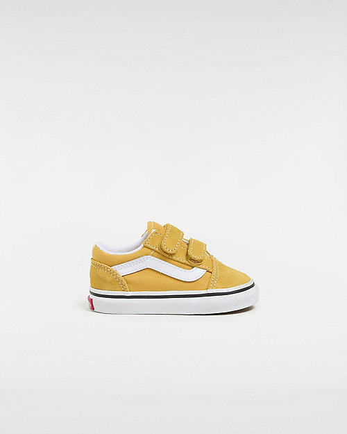 Vans Toddler Old Skool Hook And Loop Shoes (1-4 Years) (color Theory Golden Glow) Toddler Yellow