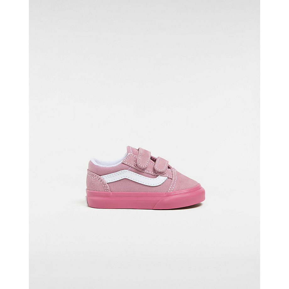 Vans Scarpe Con Strappo Bambino/a Old Skool (1-4 Anni) (glossy Sidewall Pink) Toddler Rosa