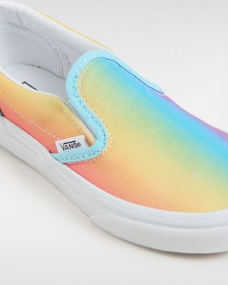 Rainbow slip on vans hotsell