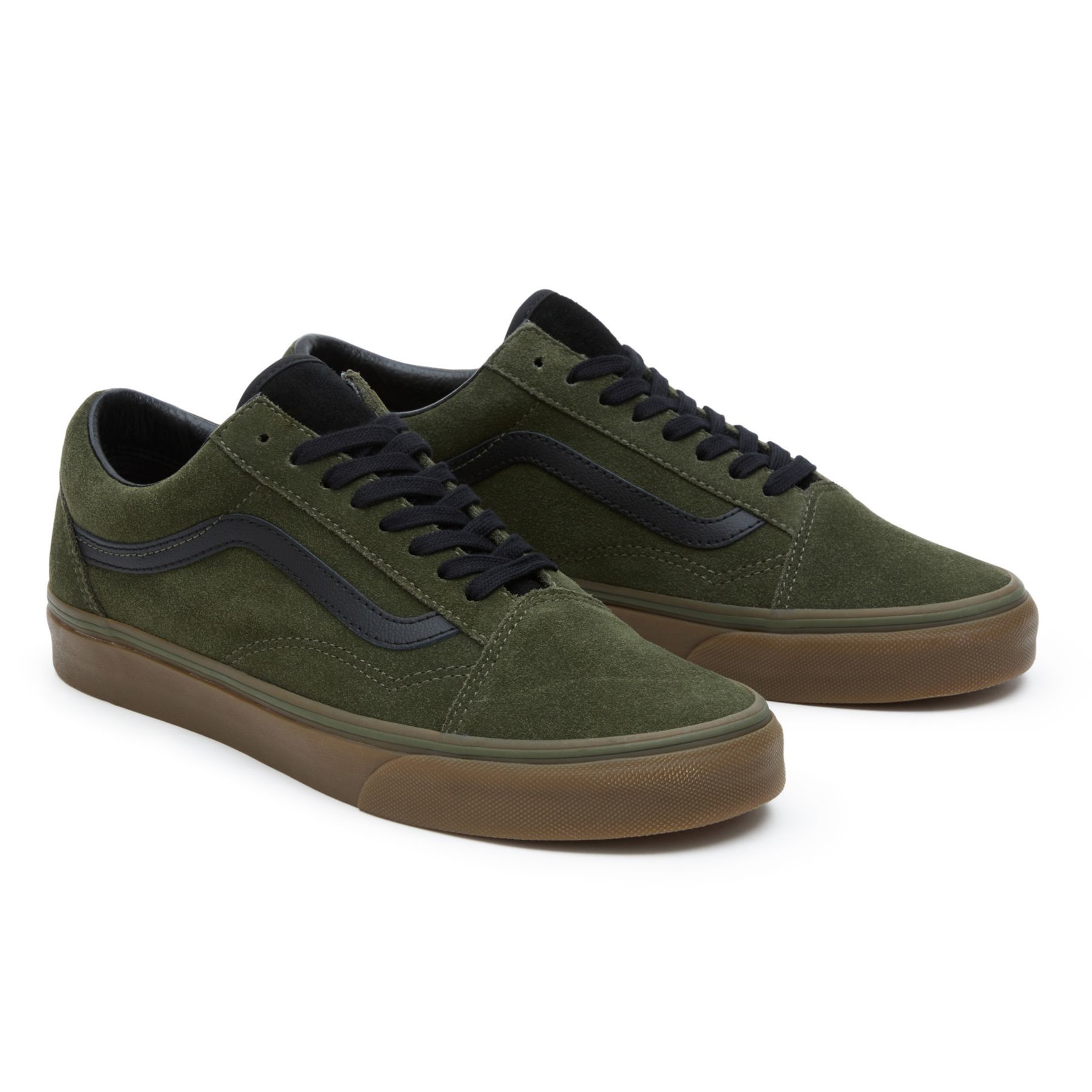 Olive green vans top old skool